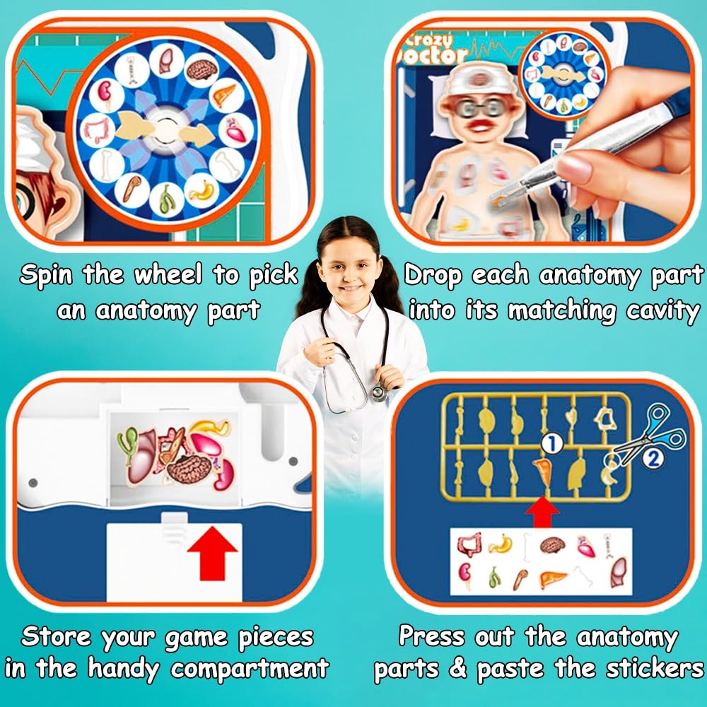 Crazy Doctor Operation Board Game – Precision Surgery Fun