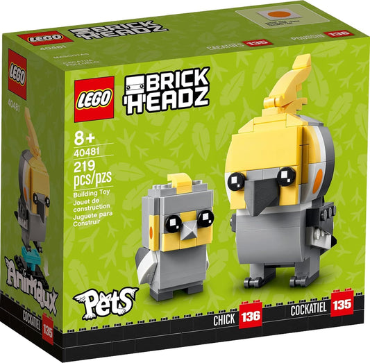 LEGO 40481 BrickHeadz Pets Cockatiel Bird Building Set – 219 Pieces