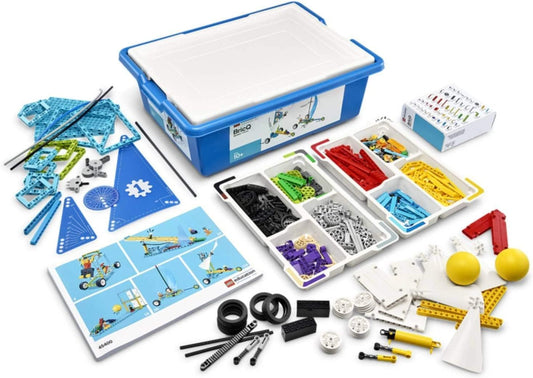 LEGO 45401 Education BricQ Motion Essential Set with 523 pieces, designed for educational use to explore motion, forces, and STEM concepts.