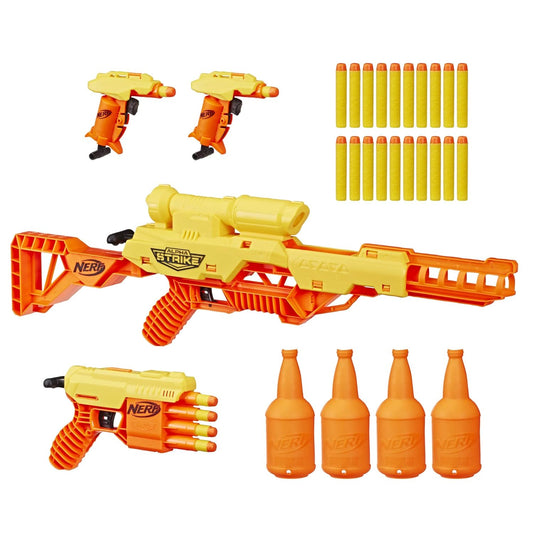 Nerf Alpha Strike Battalion Set - Includes 4 Blasters, 4 Half-Targets, and 25 Official Darts  Age 8+