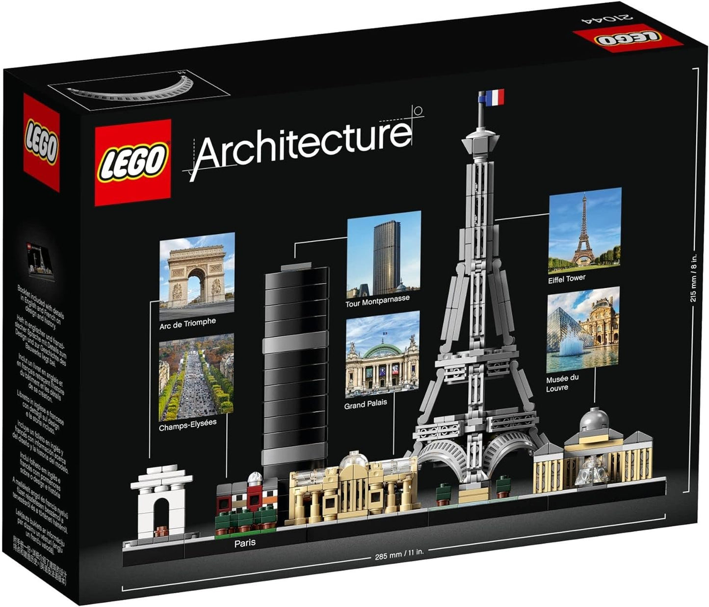 LEGO 21044 Architecture Paris Skyline, Collectible Model Building Kit with Eiffel Tower and The Louvre