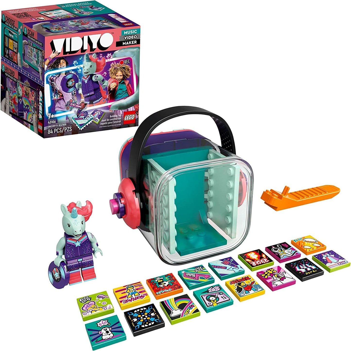 Box Damage – LEGO VIDIYO Unicorn DJ BeatBox 43106 with Minifigure and Music Video Features (84 Pieces)
