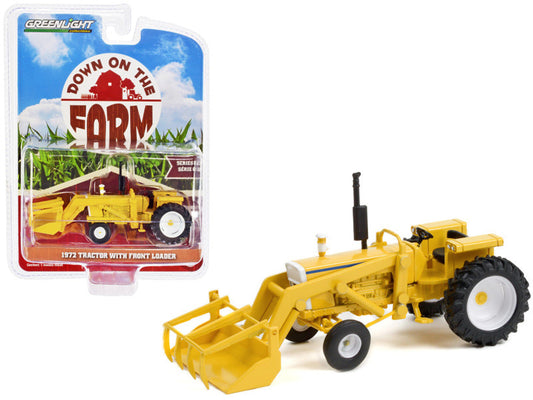 Greenlight Down on the Farm Series 6 – 1972 Tractor Yellow & White with Front Loader (1:64 Scale)