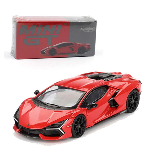 Mini GT 1:64 Lamborghini Revuelto – Arancio Dac Lucido (LHD) Diecast Scale Model Car