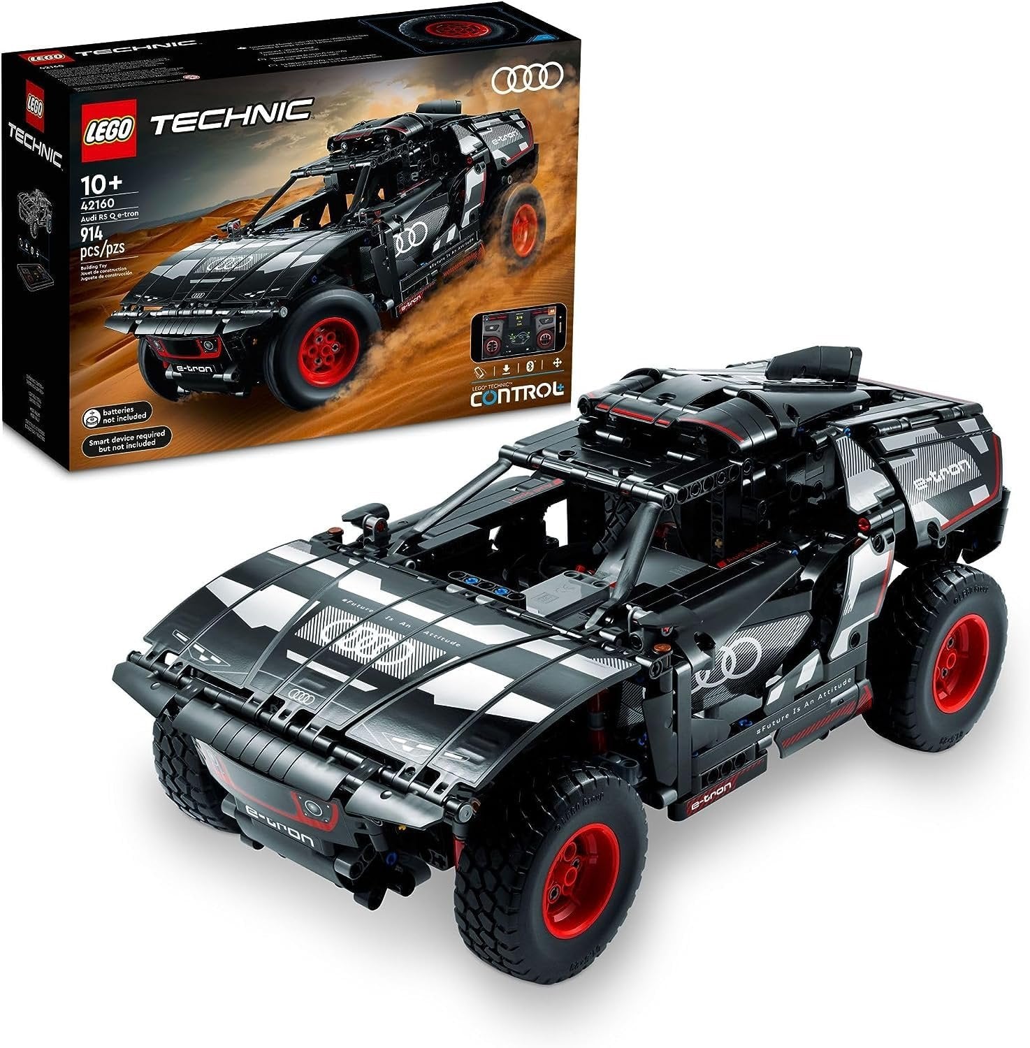 LEGO Technic Audi RS Q e-tron 42160 – detailed model with remote-controlled functions and realistic design.
