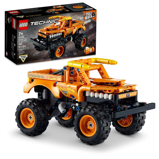 LEGO Technic Monster Jam El Toro Loco 42135 – 2-in-1 Pull-Back Toy Truck

