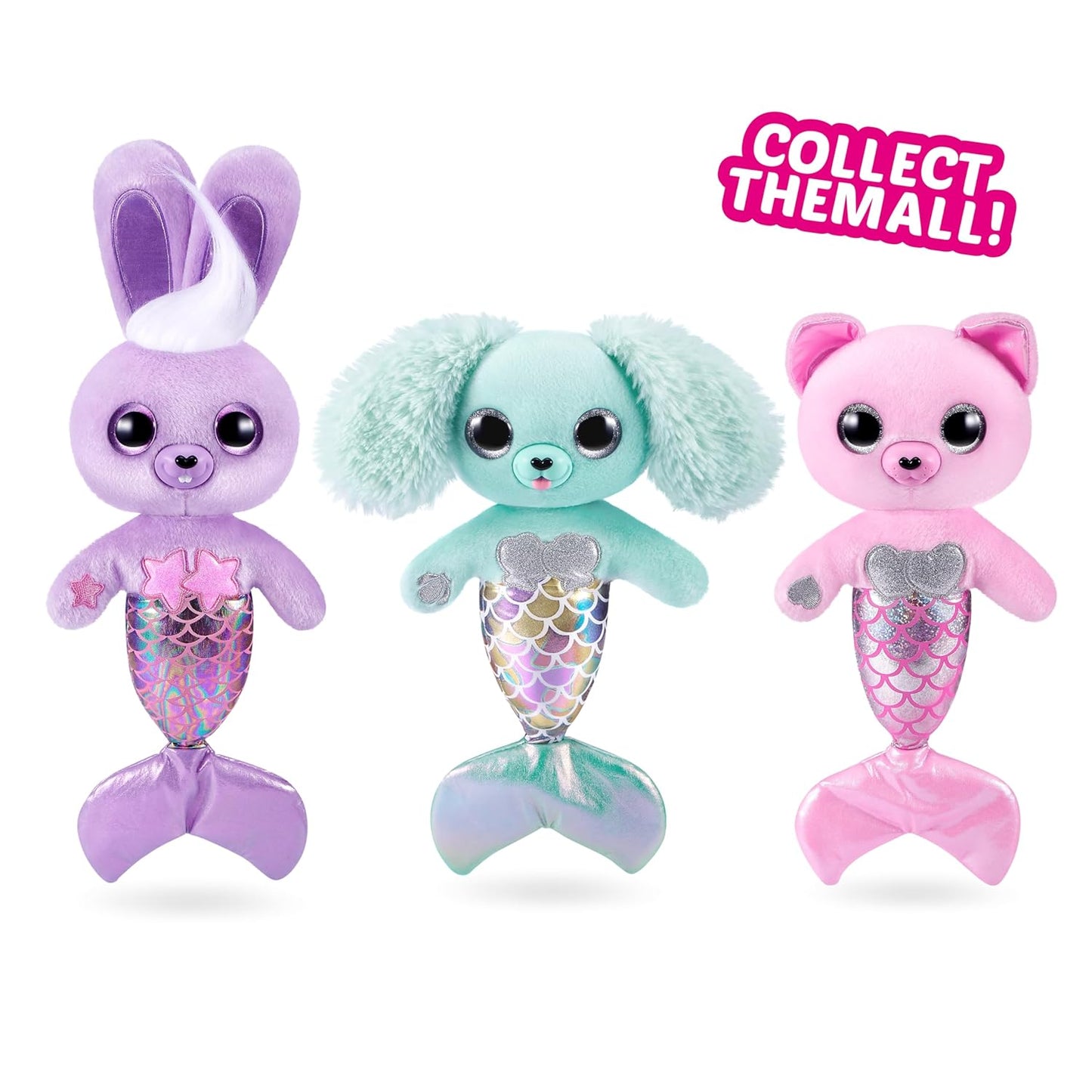 Pets Alive Furmaids by ZURU Mermaid Plush Interactive Light and Sound Girls Toy (Green Rabbit)