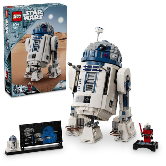 LEGO Star Wars R2-D2 (75379) set with 1050 pieces; features a detailed R2-D2 model. Note: outer box is slightly worn, contents are new and sealed.