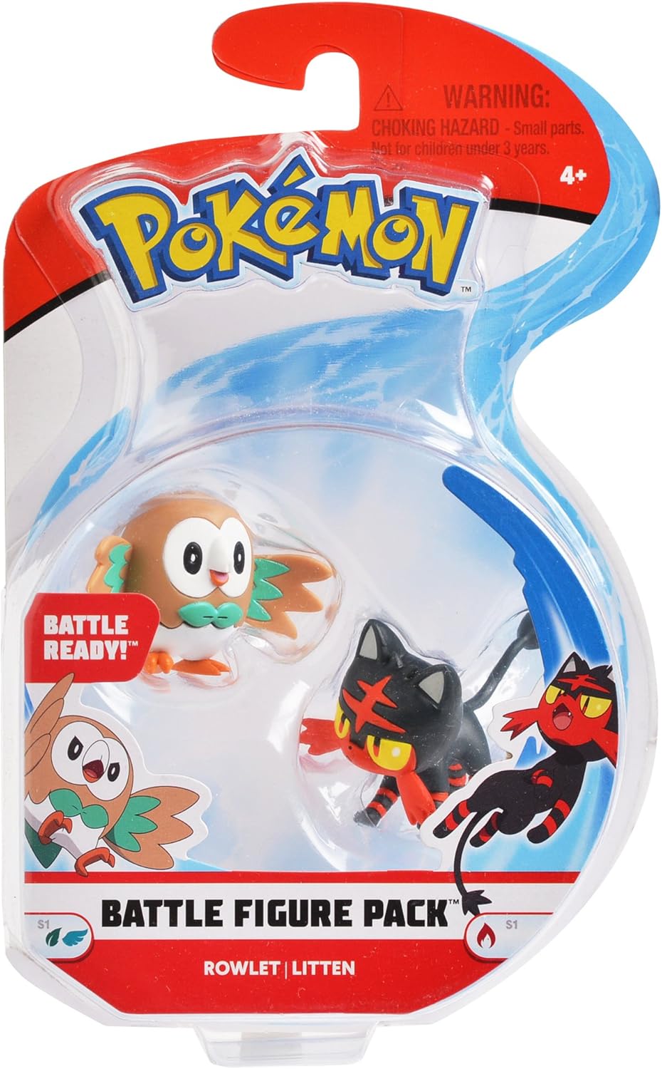 Pokemon - Battle Figure Pack - Rowlet + Litten