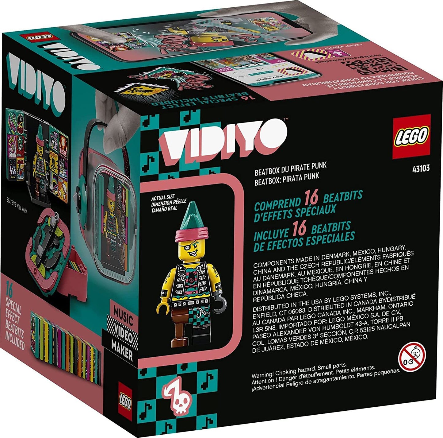 LEGO VIDIYO Punk Pirate Beatbox 43103 Building Kit with Minifigure; Creative Kids Will Love Producing Music Videos Full of Songs,Dance Moves &Special Effects,New 2021 (73 Pcs)