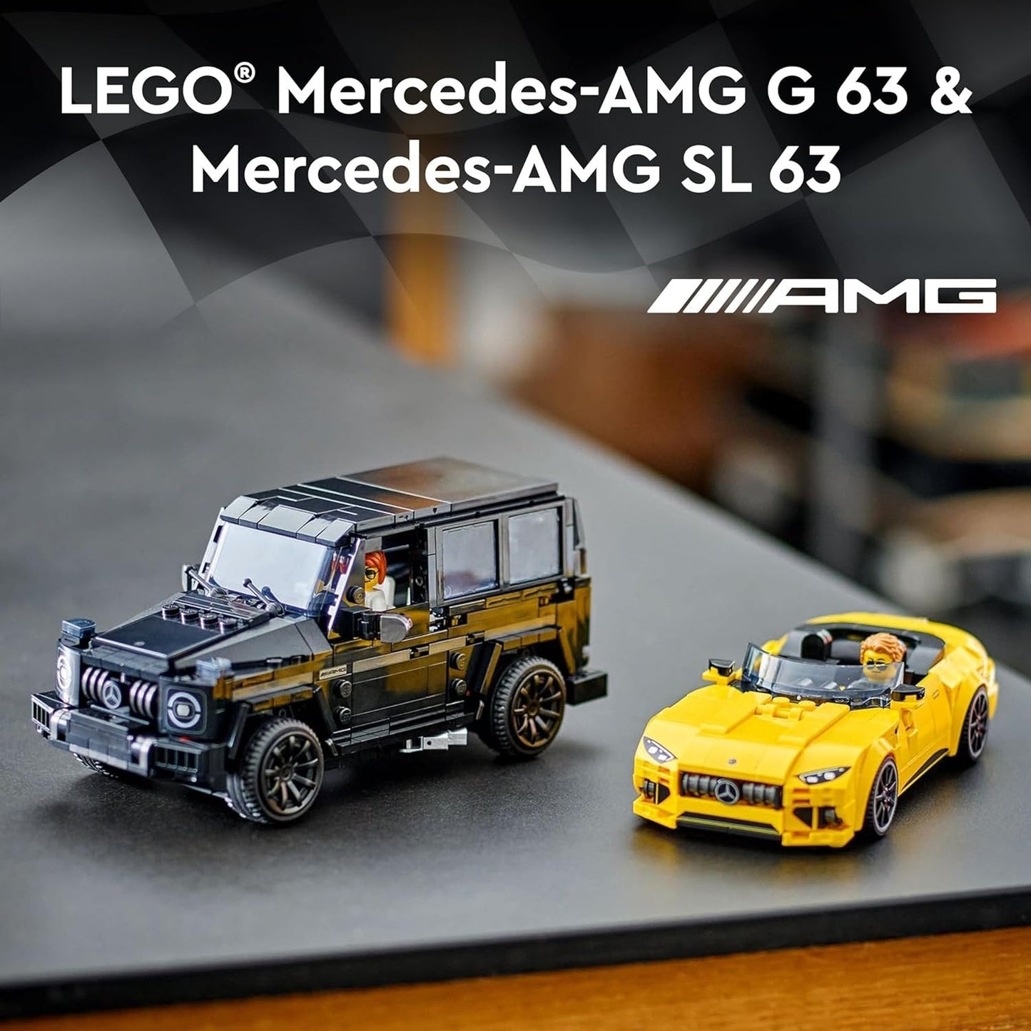 Lego 76924 Speed Champions Set: 76924 Mercedes-AMG G 63 &amp; Mercedes-AMG SL 63 (808 Pieces)