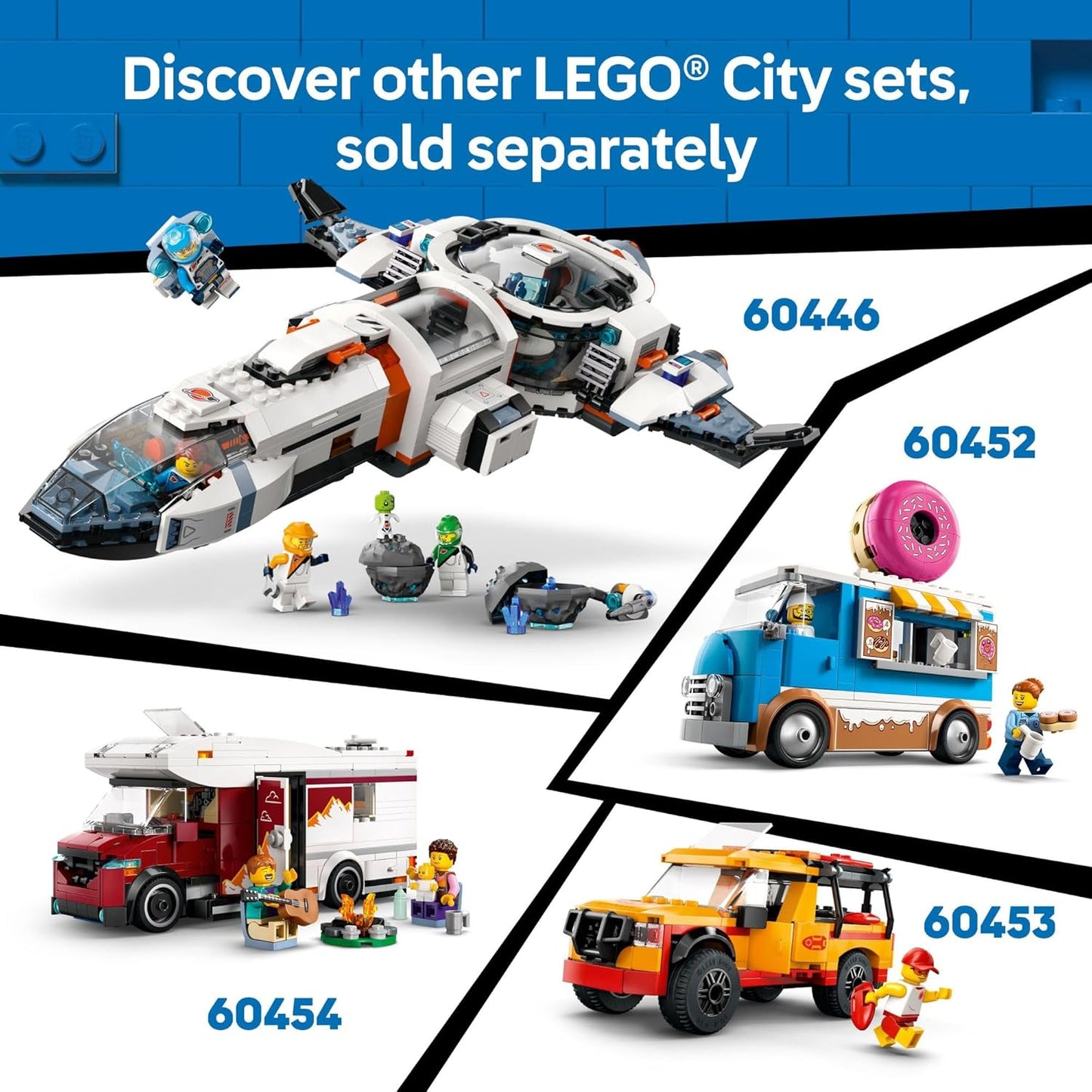 LEGO City Lifeguard Beach Rescue Truck Toy - Building Toy for Kids, Boys and Girls, Ages 6+ - Includes 2 Minifigures, Shark Toy - Gift for Beach-Loving Kids - 60453