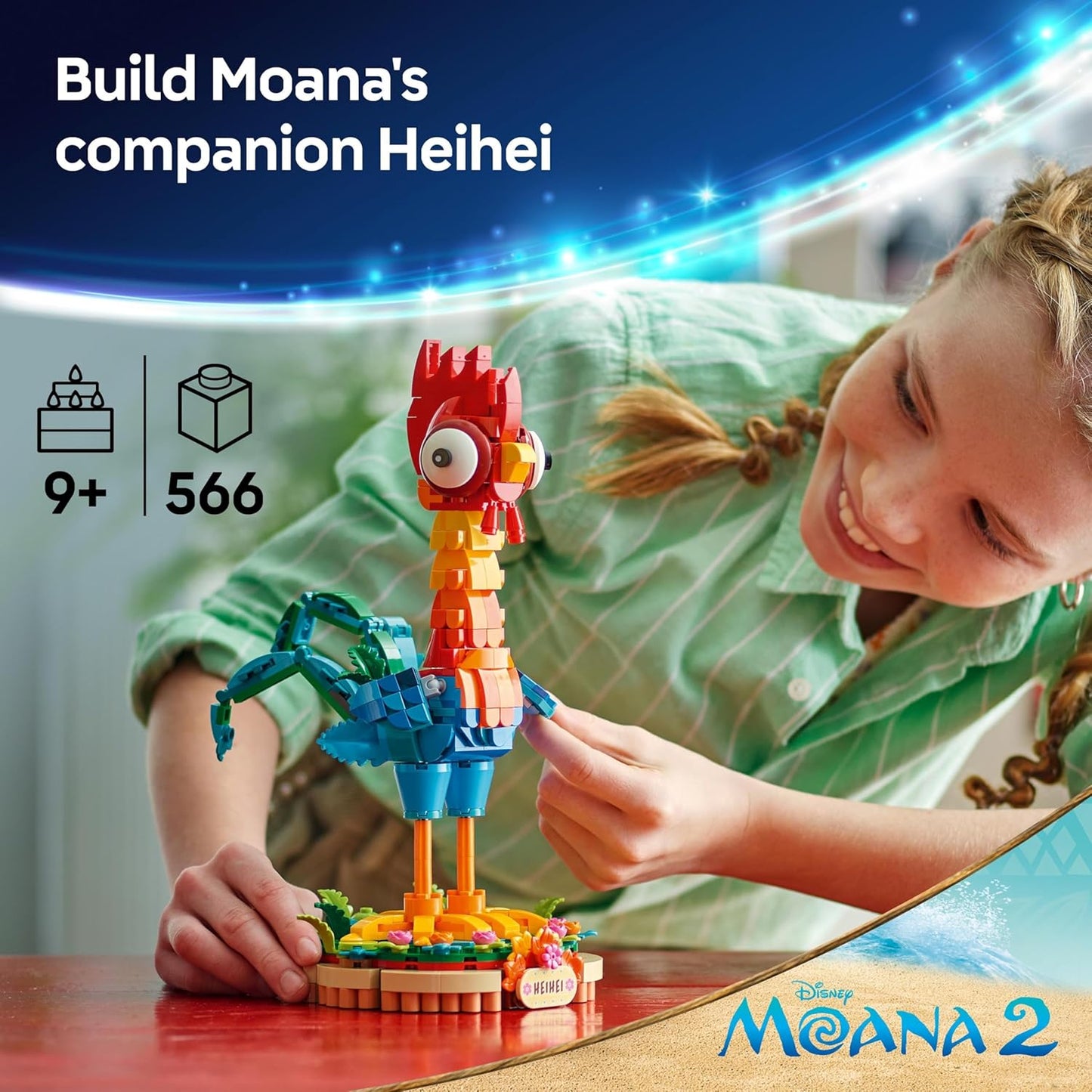 LEGO Disney Moana 2 Heihei – Buildable Animal Model Kit
