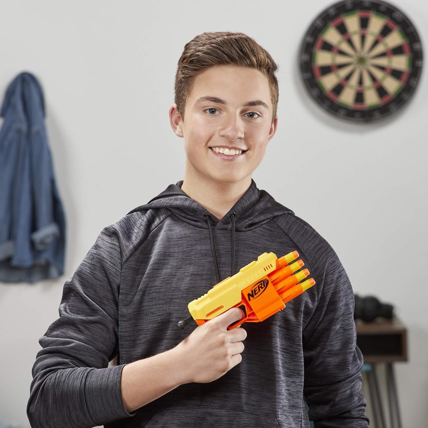 Nerf Alpha Strike Battalion Set - Includes 4 Blasters, 4 Half-Targets, and 25 Official Darts  Age 8+