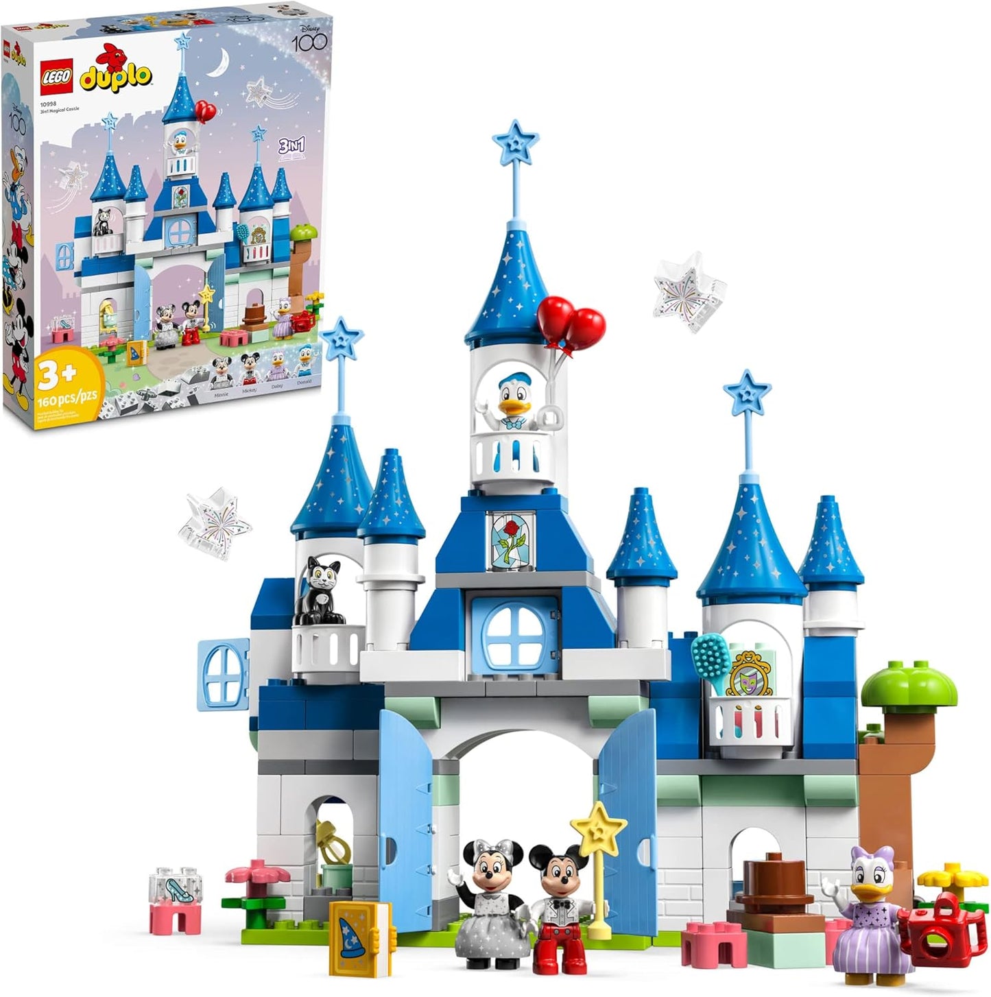 LEGO 10998 DUPLO Disney 3 in 1 Magic Castle Building Set (160 Pieces)