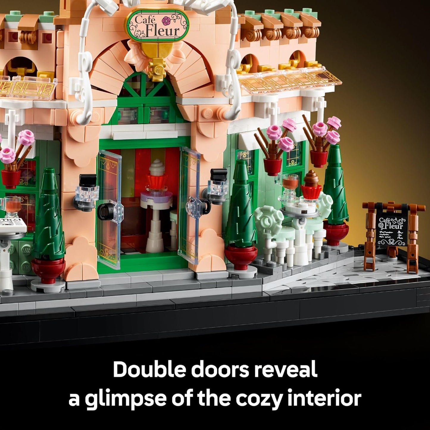 LEGO 10368 Icons French Café Paris Building Set (1101 Pieces)