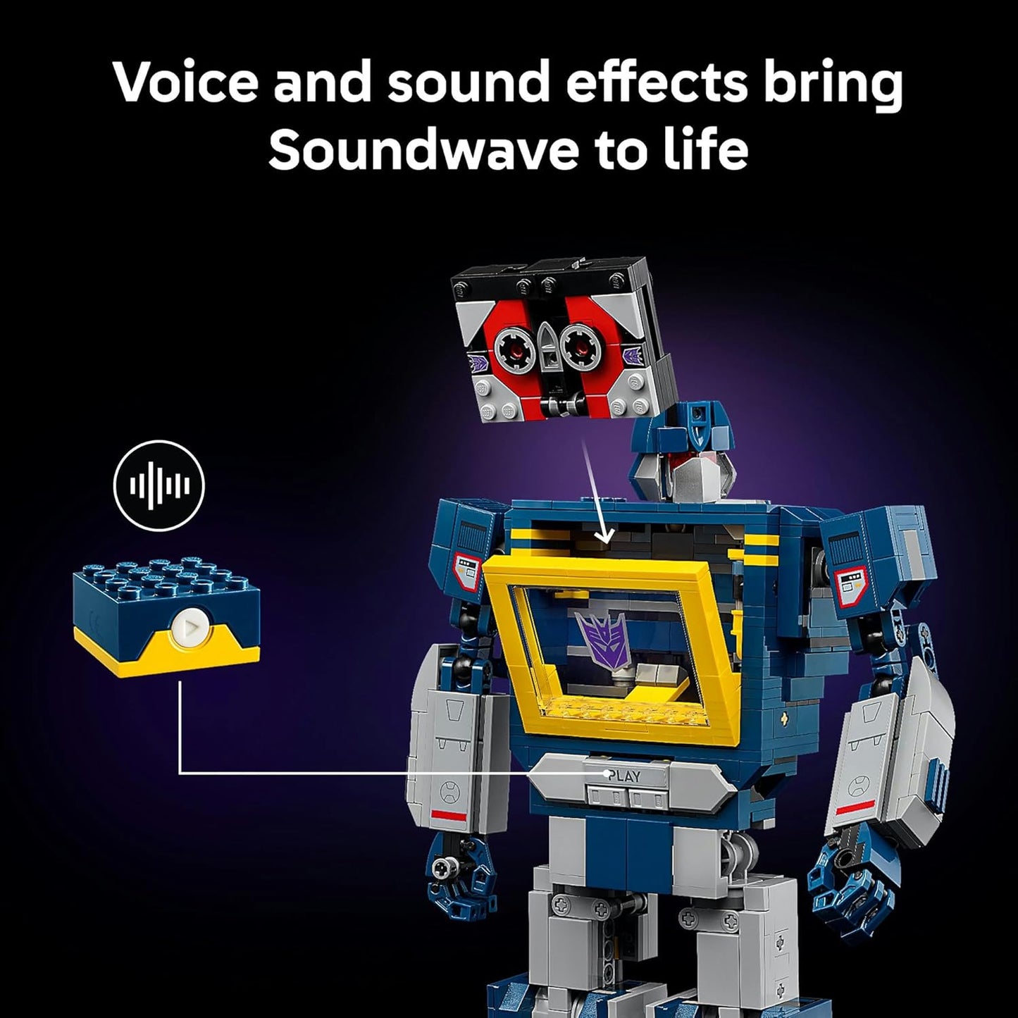 LEGO Icons 10358 Transformers: Soundwave Building Set – 1505 Pieces, Transforming Robot & Cassette Player Model 1505 Piece