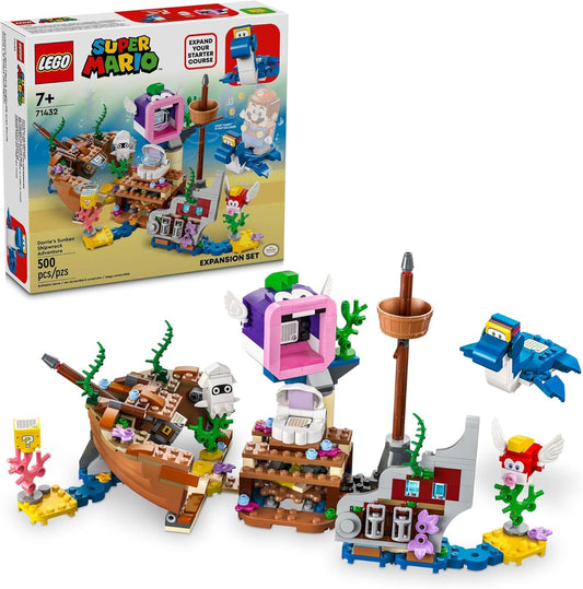 LEGO Super Mario 71432 Dorrie’s Sunken Shipwreck Expansion Set with Underwater Figures

