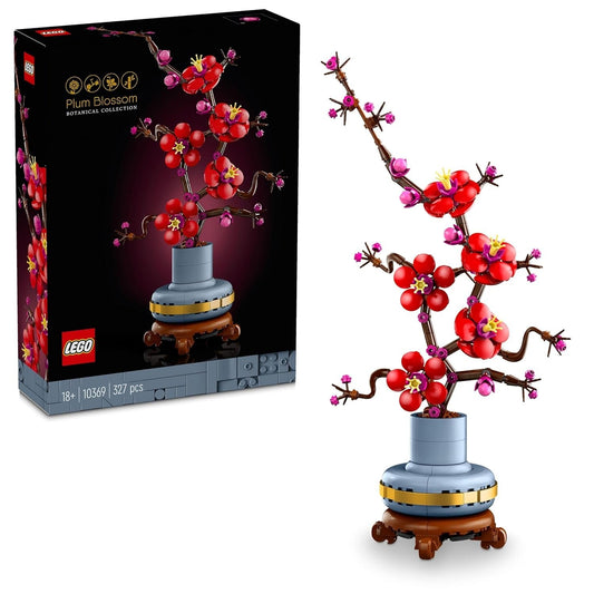 LEGO Icons Plum Blossom Flower Decor Display Set 10369 – Botanical Collection, 327 Pieces
