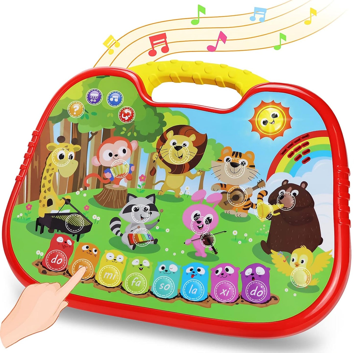 FiveStar Infant Animal Reading Piano – Interactive Baby Toy with Lights, Sounds & 3 Learning Modes | Educational Gift for Toddlers