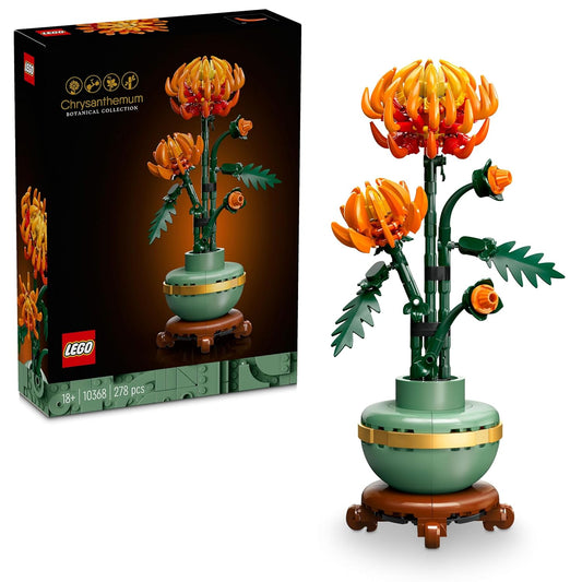 LEGO 10368 Icons Chrysanthemum Flower Decor – Botanical Collection Building Set for 18+