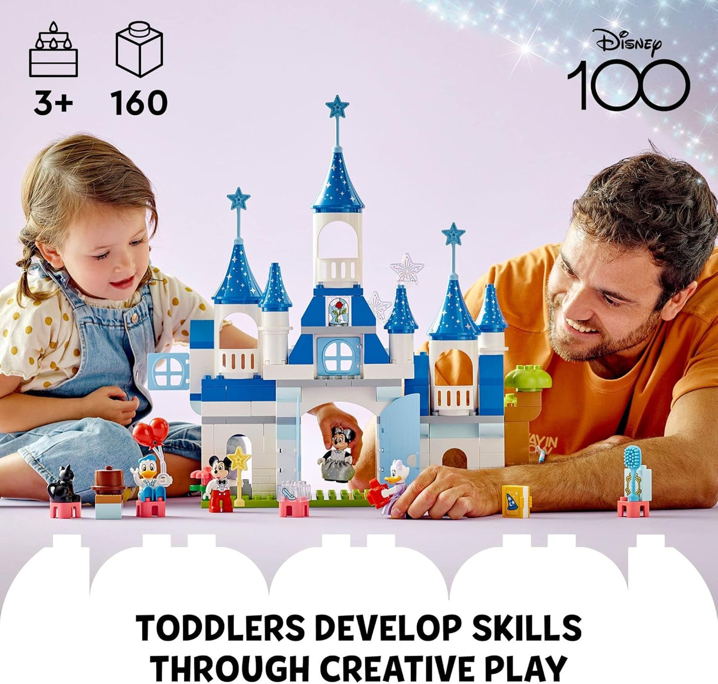 LEGO 10998 DUPLO Disney 3 in 1 Magic Castle Building Set (160 Pieces)