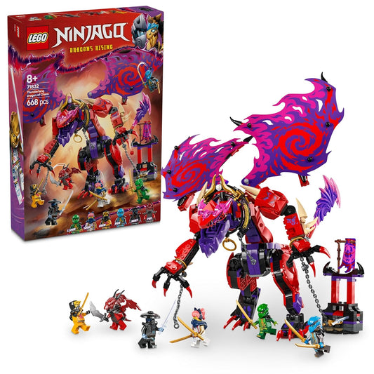 LEGO NINJAGO Thunderfang Dragon of Chaos Ninja Toy Set 71832 Building Blocks Toys for 8+ Gift for Boys and Girls