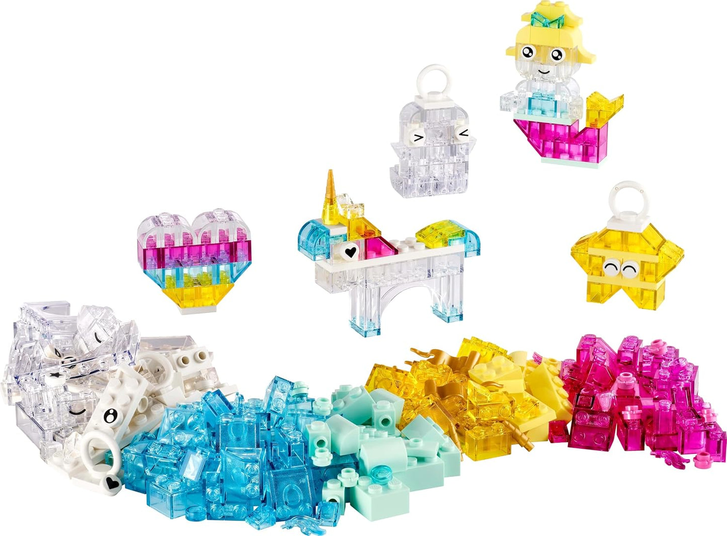 LEGO Classic Magical Transparent Box, Colorful Building Bricks Toy 11040 Building Blocks Toys for 5+ Gift for Boys and Girls