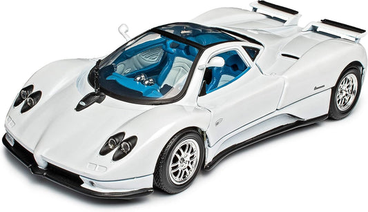 Motormax Pagani Zonda C12 Coupe White 1/18 Model Car with or without Individual Number Plate