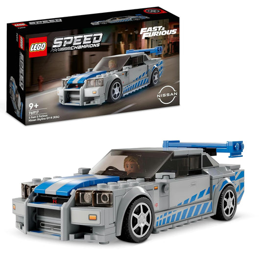 LEGO 76917 Nissan Skyline GT-R (R34) – 2 Fast 2 Furious Speed Champions Set (319 Pieces)
