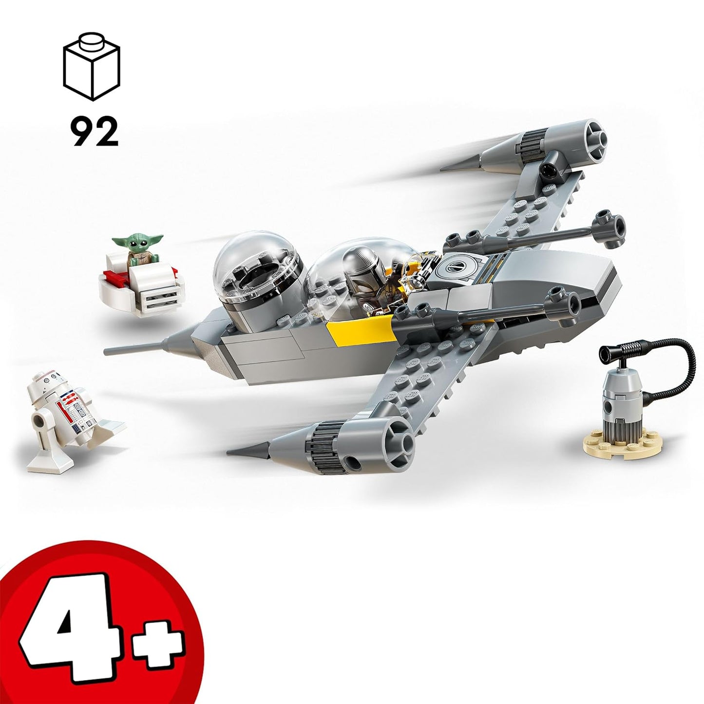 LEGO Star Wars Mando and Grogu’s N-1 Starfighter Building Toy 75410 Building Blocks Toys for 4+ Gift for Boys and Girls