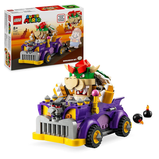 LEGO 71431 Super Mario Bowser’s Monster Truck set with Bowser figure and buildable monster truck toy for kids 8+