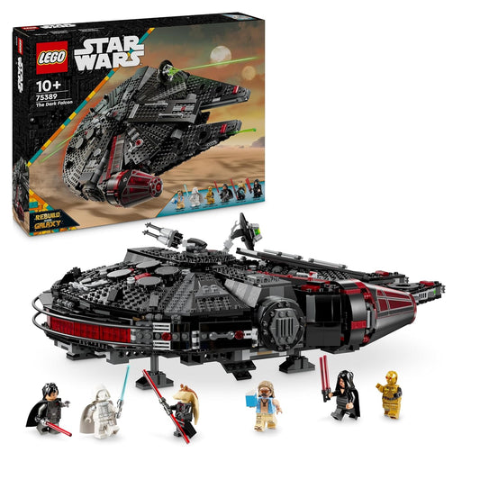 LEGO Star Wars Dark Millennium Falcon Set 75389 – Starship building toy with dark-themed design for imaginative play
