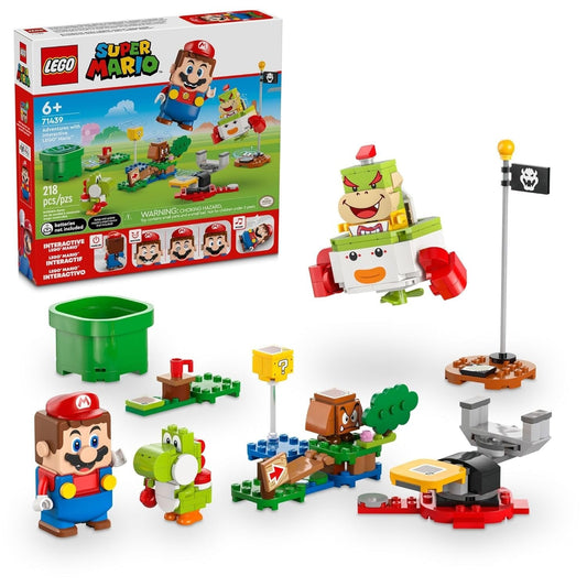 LEGO 71439 Super Mario Bowser Jr.'s Clown Car Battle – 218 Pieces, Interactive Playset