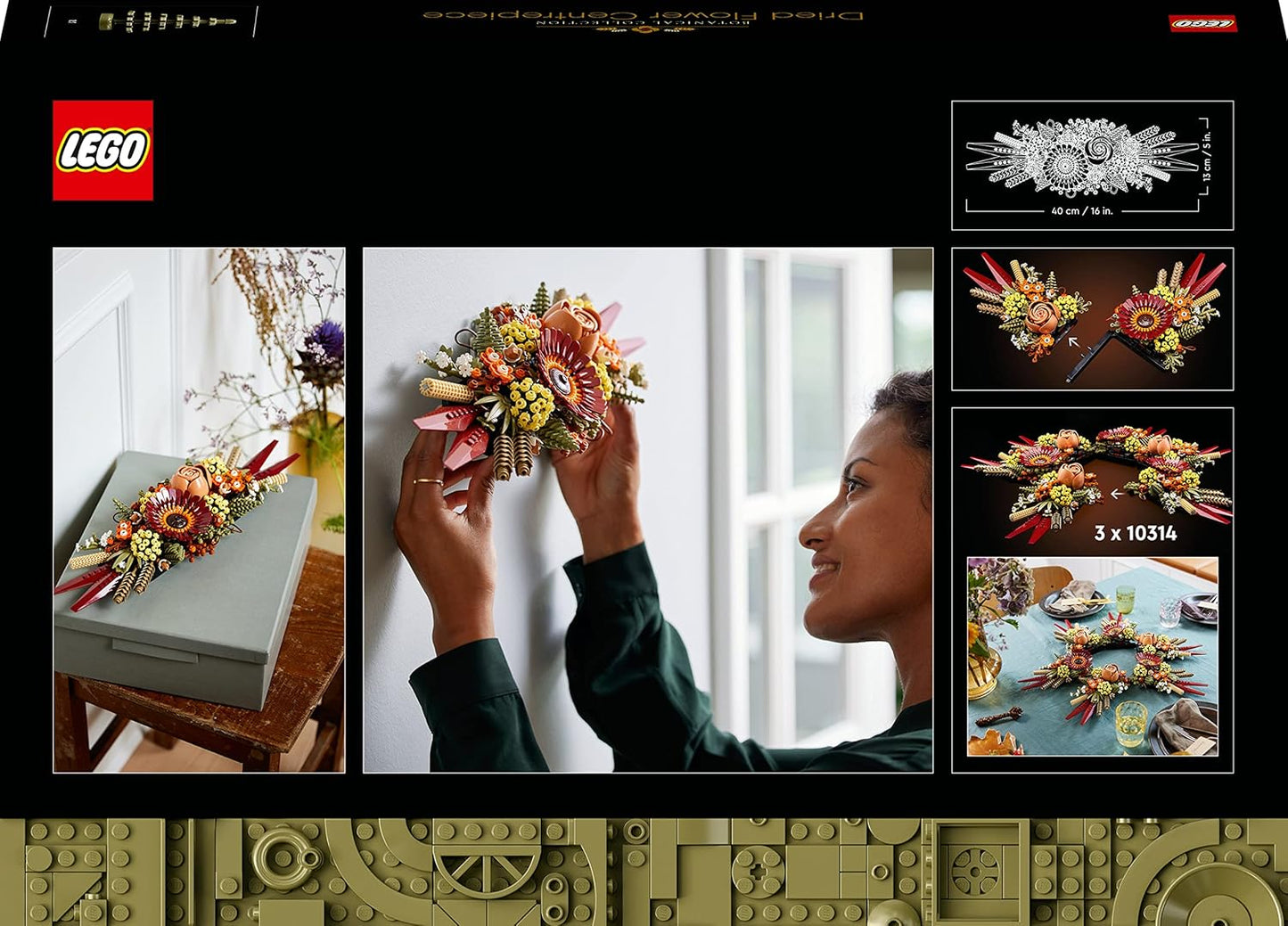 LEGO Icons Dried Flower Centrepiece 10314 Building Kit (812 Pieces)- Botonical Collection