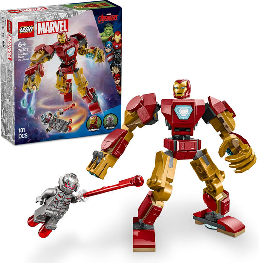 LEGO 76307 Marvel Iron Man Mech vs. Ultron Building Set (101 Pieces)