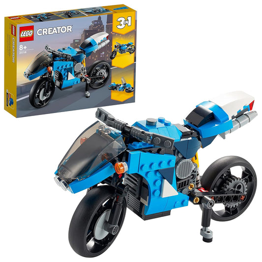 LEGO Creator 3in1 31114 Superbike building toy with three bike models to build