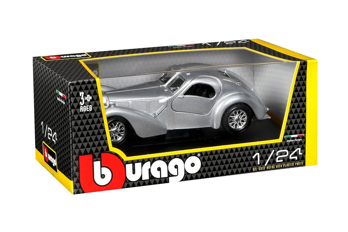 Bburago Die-Cast Bugatti Atlantic Car (Silver), Kid