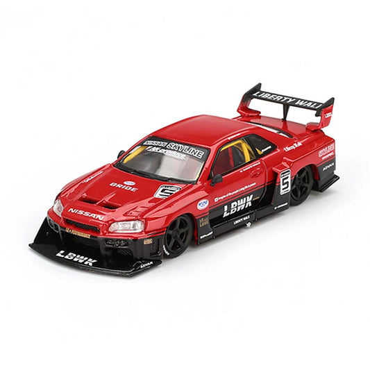 Mini GT 1/64 Nissan LB-ER34 Super Silhouette Skyline Red Black