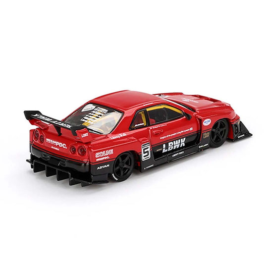 Mini GT 1/64 Nissan LB-ER34 Super Silhouette Skyline Red Black
