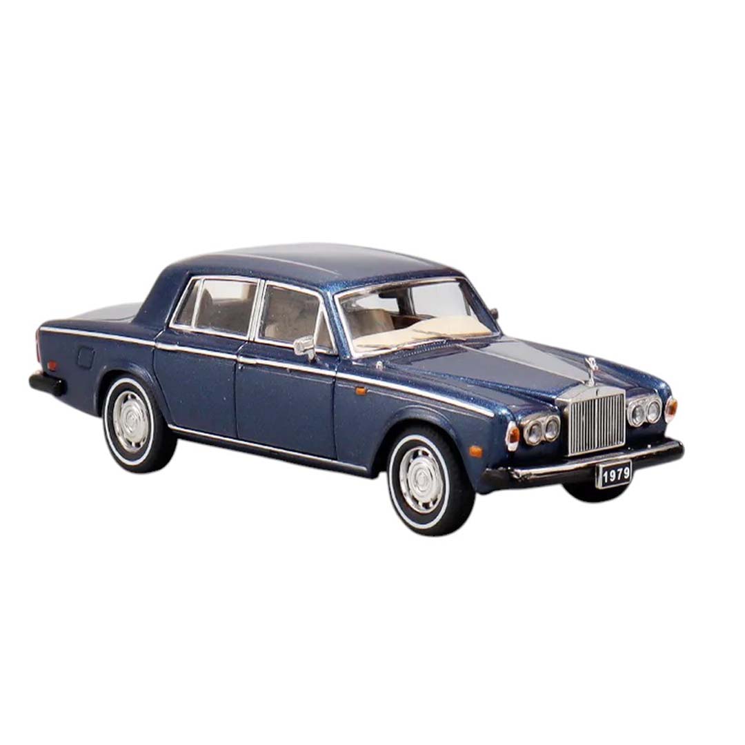 GFCC 1/64 Scale Rolls-Royce Silver Shadow II 1979 Blue – Diecast Metal Car Model Collectible
