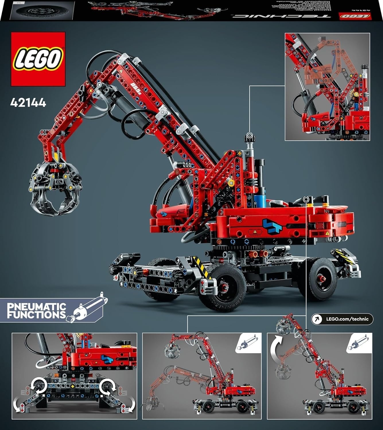 LEGO 42144 Crane Model Building Kit (835 Pcs)