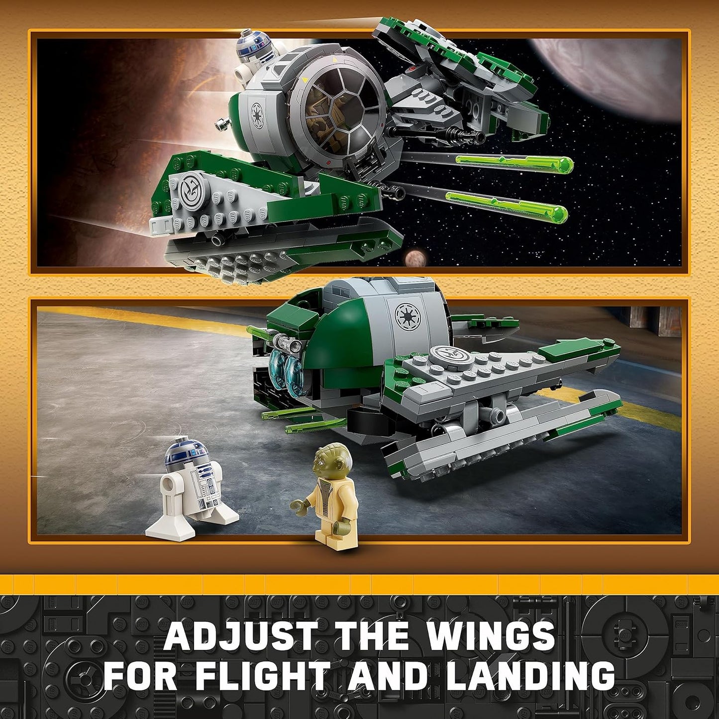 LEGO 75360 Star Wars Yoda’s Jedi Starfighter Building Set (253 Pieces)