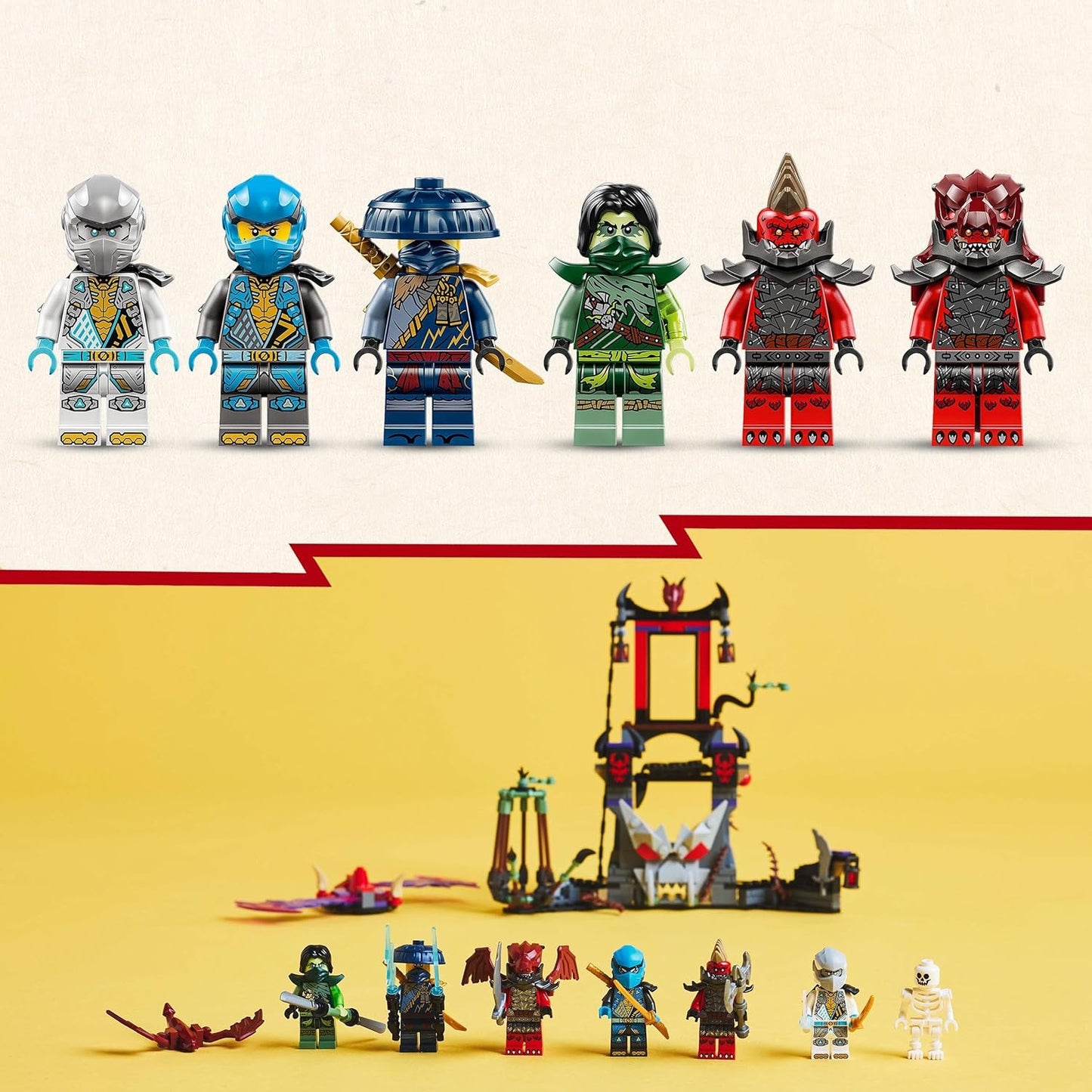 LEGO NINJAGO Dragonian Storm Village Battle Arena Playset, Building Kit for Kids with 6 Minifigures and a Spinner Toy, Birthday Gift Idea for Boys and Girls Aged 7 Years Old and Over 71841