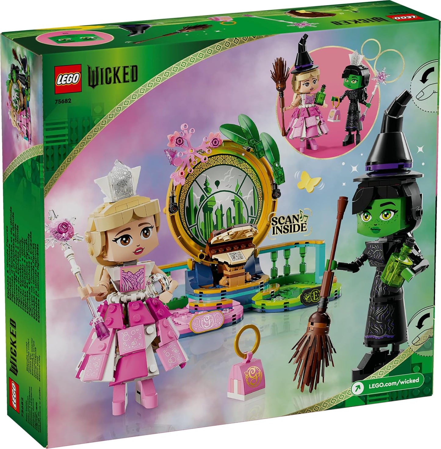 LEGO Wicked Elphaba & Glinda Figures Fantasy Toy Construction Playset 75682 (558 Pieces)