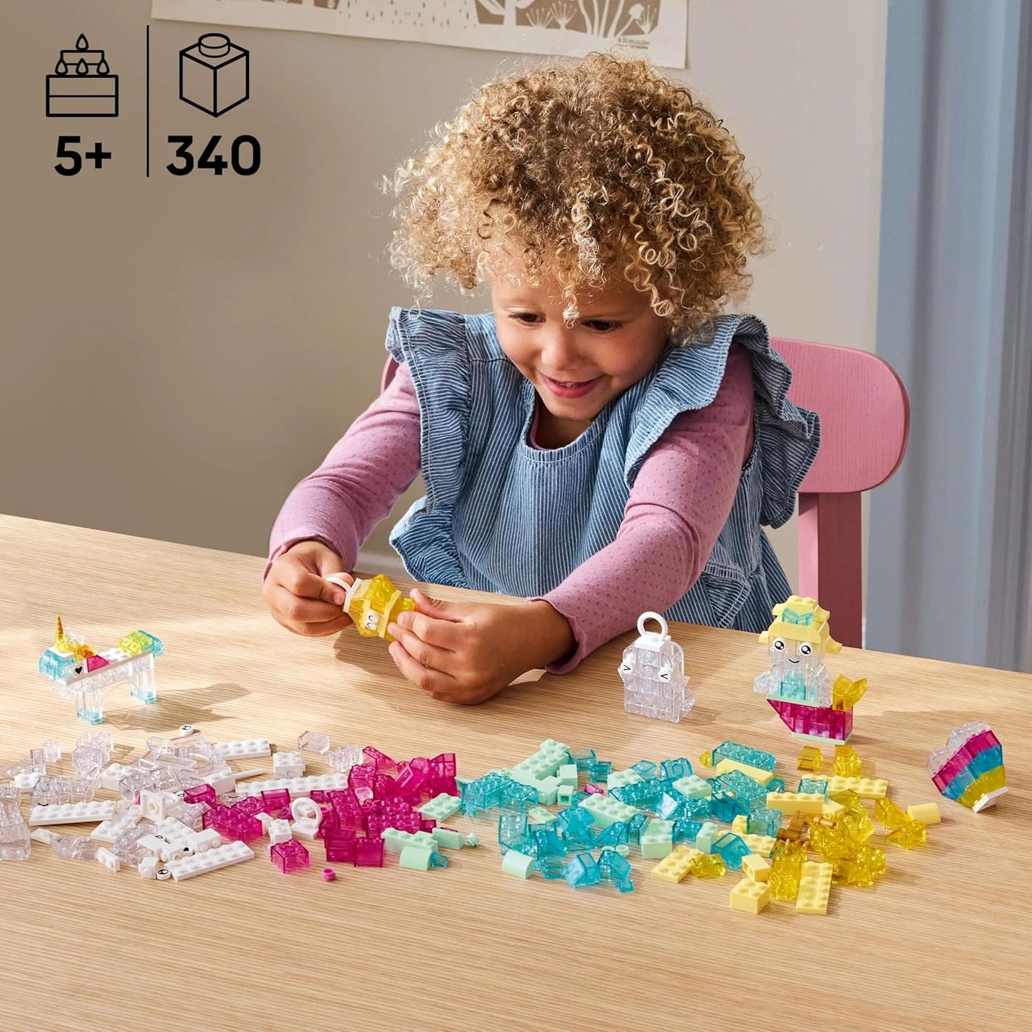 LEGO Classic Magical Transparent Box, Colorful Building Bricks Toy 11040 Building Blocks Toys for 5+ Gift for Boys and Girls