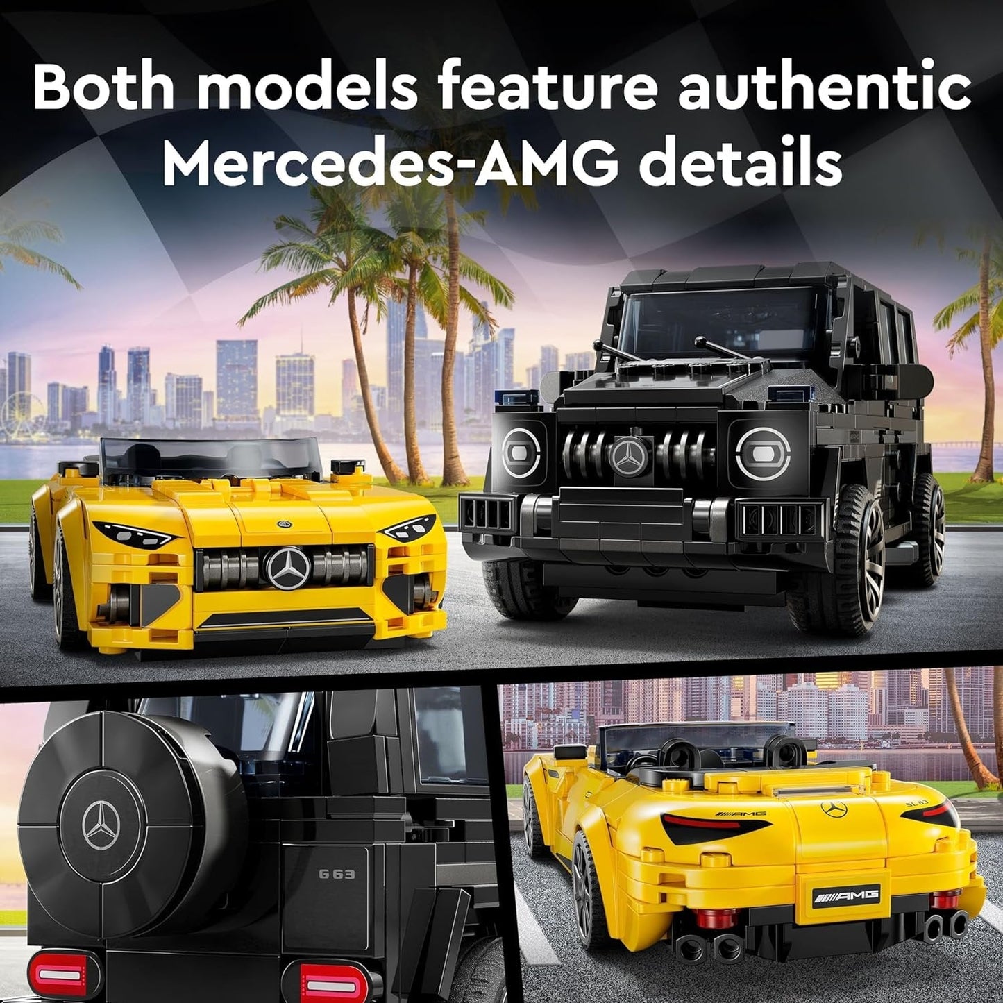 Lego 76924 Speed Champions Set: 76924 Mercedes-AMG G 63 &amp; Mercedes-AMG SL 63 (808 Pieces)