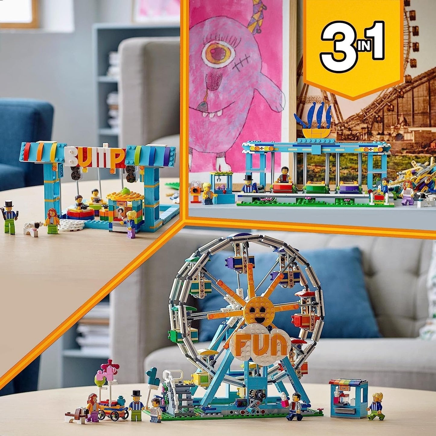 LEGO Creator 3in1 Ferris Wheel 31119 Building Kit (1,002 Pieces)