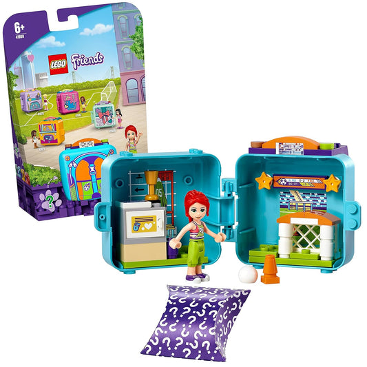 LEGO 41669 Friends Mia's Football Cube portable playset with mini-doll and soccer accessories