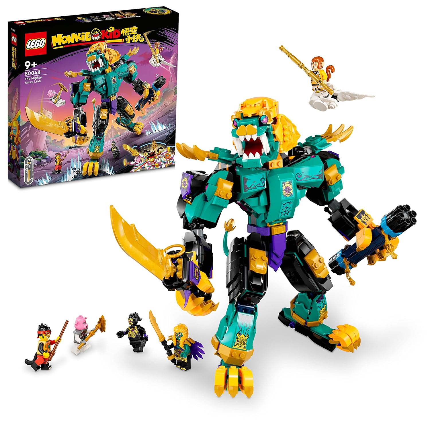 LEGO 80048 Monkie Kid The Mighty Azure Lion – 789-Piece Adventure Set